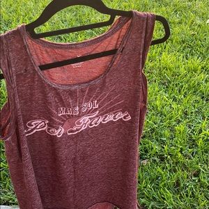 “Más sol Por Favor” Burgundy tank